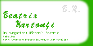 beatrix martonfi business card
