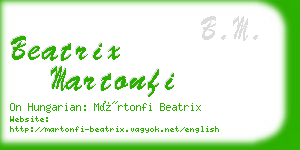 beatrix martonfi business card